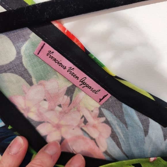 floral Hawaiian tiki fit and flare retro dress 4x pinup vintage - Picture 4 of 7